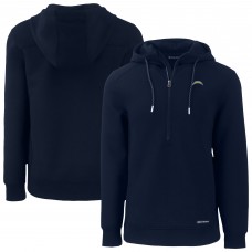 Los Angeles Chargers Cutter & Buck Navy Roam Eco Recycled Half-Zip Hoodie