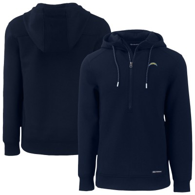 Los Angeles Chargers Cutter & Buck Navy Roam Eco Recycled Half-Zip Hoodie
