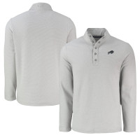 Свитшот Buffalo Bills Cutter & Buck Gray Hunts Point Eco Textured Fleece Recycled Half-Snap