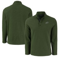 Кофта Buffalo Bills Cutter & Buck Green Hunts Point Eco Textured Fleece Recycled Half-Snap