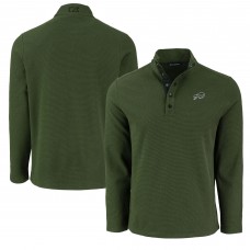 Кофта Buffalo Bills Cutter & Buck Green Hunts Point Eco Textured Fleece Recycled Half-Snap