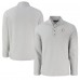 Miami Dolphins Cutter & Buck Gray Hunts Point Eco Textured Fleece Recycled Half-Snap Sweatshirt