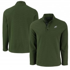 Кофта на кнопках Philadelphia Eagles Cutter & Buck Hunts Point Eco Textured Fleece Recycled - Green