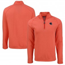 Кофта на короткой молнии Chicago Bears Cutter & Buck Heather Orange Peshastin Eco Fleece Tri-Blend Raglan Recycled