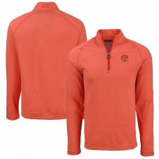 Cincinnati Bengals Cutter & Buck Heather Orange Peshastin Eco Fleece Tri-Blend Raglan Recycled Quarter-Zip Jacket