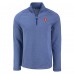 Denver Broncos Cutter & Buck Heather Royal Peshastin Eco Fleece Tri-Blend Raglan Recycled Quarter-Zip Jacket