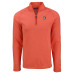 Кофта на короткой молнии Denver Broncos Cutter & Buck Heather Orange Peshastin Eco Fleece Tri-Blend Raglan Recycled