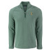 Кофта на короткой молнии Green Bay Packers Cutter & Buck Heather Green Peshastin Eco Fleece Tri-Blend Raglan Recycled