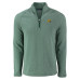 Кофта на короткой молнии Green Bay Packers Cutter & Buck Heather Green Peshastin Eco Fleece Tri-Blend Raglan Recycled