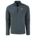 Кофта на короткой молнии Green Bay Packers Cutter & Buck Heather Black Peshastin Eco Fleece Tri-Blend Raglan Recycled