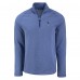 Indianapolis Colts Cutter & Buck Heather Royal Peshastin Eco Fleece Tri-Blend Raglan Recycled Quarter-Zip Jacket