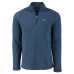 Los Angeles Chargers Cutter & Buck Heather Navy Peshastin Eco Fleece Tri-Blend Raglan Recycled Quarter-Zip Jacket