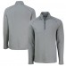 Los Angeles Chargers Cutter & Buck Heather Gray Peshastin Eco Fleece Tri-Blend Raglan Recycled Quarter-Zip Jacket