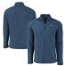 Los Angeles Chargers Cutter & Buck Heather Navy Peshastin Eco Fleece Tri-Blend Raglan Recycled Quarter-Zip Jacket Los Angeles Chargers Cutter & Buck Heather Navy Peshastin Eco Fleece Tri-Blend Raglan Recycled Quarter-Zip Jacket