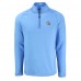 Los Angeles Chargers Cutter & Buck Heather Powder Blue Peshastin Eco Fleece Tri-Blend Raglan Recycled Quarter-Zip Jacket