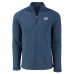 Los Angeles Rams Cutter & Buck Peshastin Eco Fleece Tri-Blend Raglan Recycled Quarter-Zip Jacket - Heather Navy