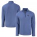 New York Giants Cutter & Buck Heather Royal Peshastin Eco Fleece Tri-Blend Raglan Recycled Quarter-Zip Jacket