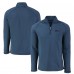 Philadelphia Eagles Cutter & Buck Peshastin Eco Fleece Tri-Blend Raglan Recycled Quarter-Zip Jacket -  Heather Navy