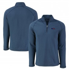 Кофта на короткой молнии Pittsburgh Steelers Cutter & Buck Peshastin Eco Fleece Tri-Blend Raglan Recycled - Heather Navy