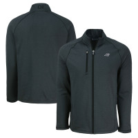 Куртка Carolina Panthers Cutter & Buck Heather Black Peshastin Eco Fleece Recycled Raglan Tri-Blend Full-Zip