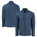 Denver Broncos Cutter & Buck Heather Navy Peshastin Eco Fleece Recycled Raglan Tri-Blend Full-Zip Jacket