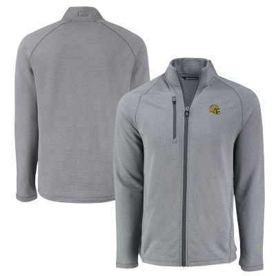 Куртка Green Bay Packers Cutter & Buck Heather Gray Peshastin Eco Fleece Recycled Raglan Tri-Blend
