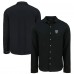Las Vegas Raiders Cutter & Buck Black Knitted Advantage Tri-Blend Eco Soft Pique Long Sleeve Button-Up Shirt