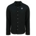 Las Vegas Raiders Cutter & Buck Black Knitted Advantage Tri-Blend Eco Soft Pique Long Sleeve Button-Up Shirt