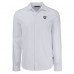 Las Vegas Raiders Cutter & Buck White Knitted Advantage Tri-Blend Eco Soft Pique Long Sleeve Button-Up Shirt