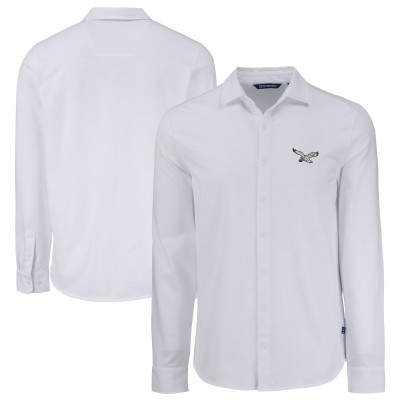 Рубашка Philadelphia Eagles Cutter & Buck  Knitted Advantage Tri-Blend Eco Soft Pique - White