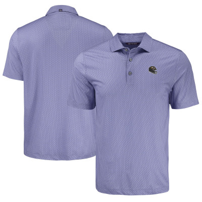 Поло Baltimore Ravens Cutter & Buck Purple Pike Eco Shadow Check Print Recycled