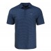 Indianapolis Colts Cutter & Buck Navy Pike Eco Shadow Check Print Recycled Polo
