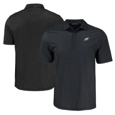 Поло Philadelphia Eagles Cutter & Buck Pike Eco Shadow Check Print Recycled - Black