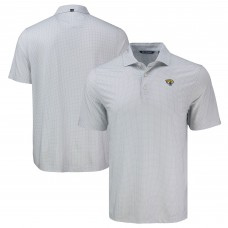 Jacksonville Jaguars Cutter & Buck Gray Pike Eco Diamond Dot Print Polo