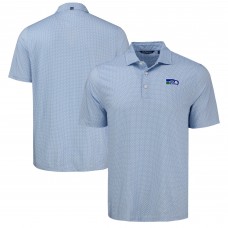 Seattle Seahawks Cutter & Buck Royal Pike Eco Diamond Dot Print Polo
