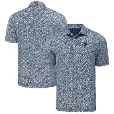 Atlanta Falcons Cutter & Buck Navy Pike Eco Flora Print Polo