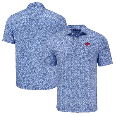 Buffalo Bills Cutter & Buck Royal Pike Eco Flora Print Polo