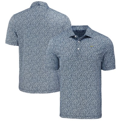 Los Angeles Chargers Cutter & Buck Navy Pike Eco Flora Print Polo
