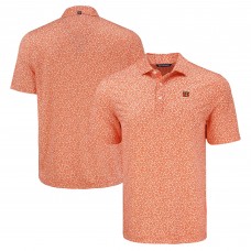 Cincinnati Bengals Cutter & Buck Orange Pike Eco Flora Print Polo