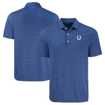Indianapolis Colts Cutter & Buck Royal Forge Eco Fine Line Stripe Polo