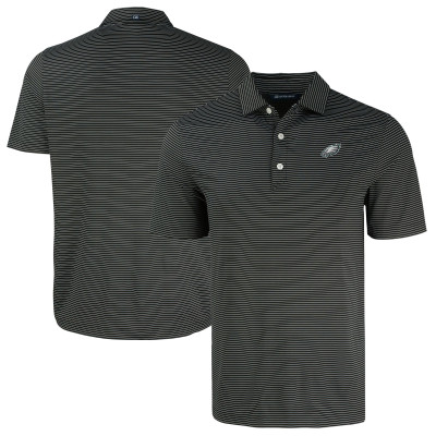 Поло Philadelphia Eagles Cutter & Buck Forge Eco Fine Line Stripe - Black