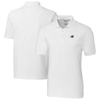 Поло Carolina Panthers Cutter & Buck White Big & Tall Advantage Eco Pique DryTec Tri-Blend