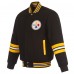 Куртка Pittsburgh Steelers JH Design Varsity - Black