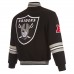 Las Vegas Raiders JH Design Black Full-Zip Varsity Jacket