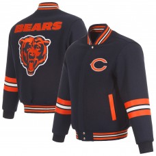 Куртка на молнии Chicago Bears JH Design Navy Varsity