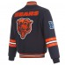 Куртка на молнии Chicago Bears JH Design Navy Varsity