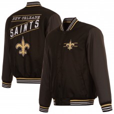Кофта на молнии New Orleans Saints JH Design Black Twill