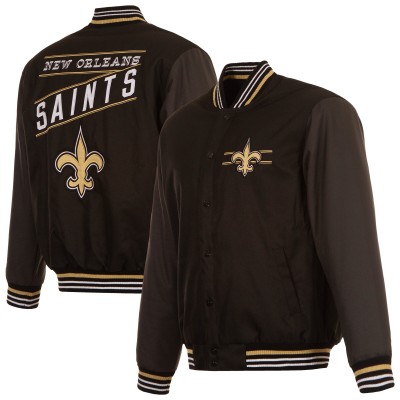 Кофта на молнии New Orleans Saints JH Design Black Twill