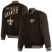 Кофта на молнии New Orleans Saints JH Design Black Twill