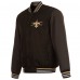 Кофта на молнии New Orleans Saints JH Design Black Twill